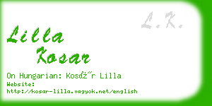 lilla kosar business card